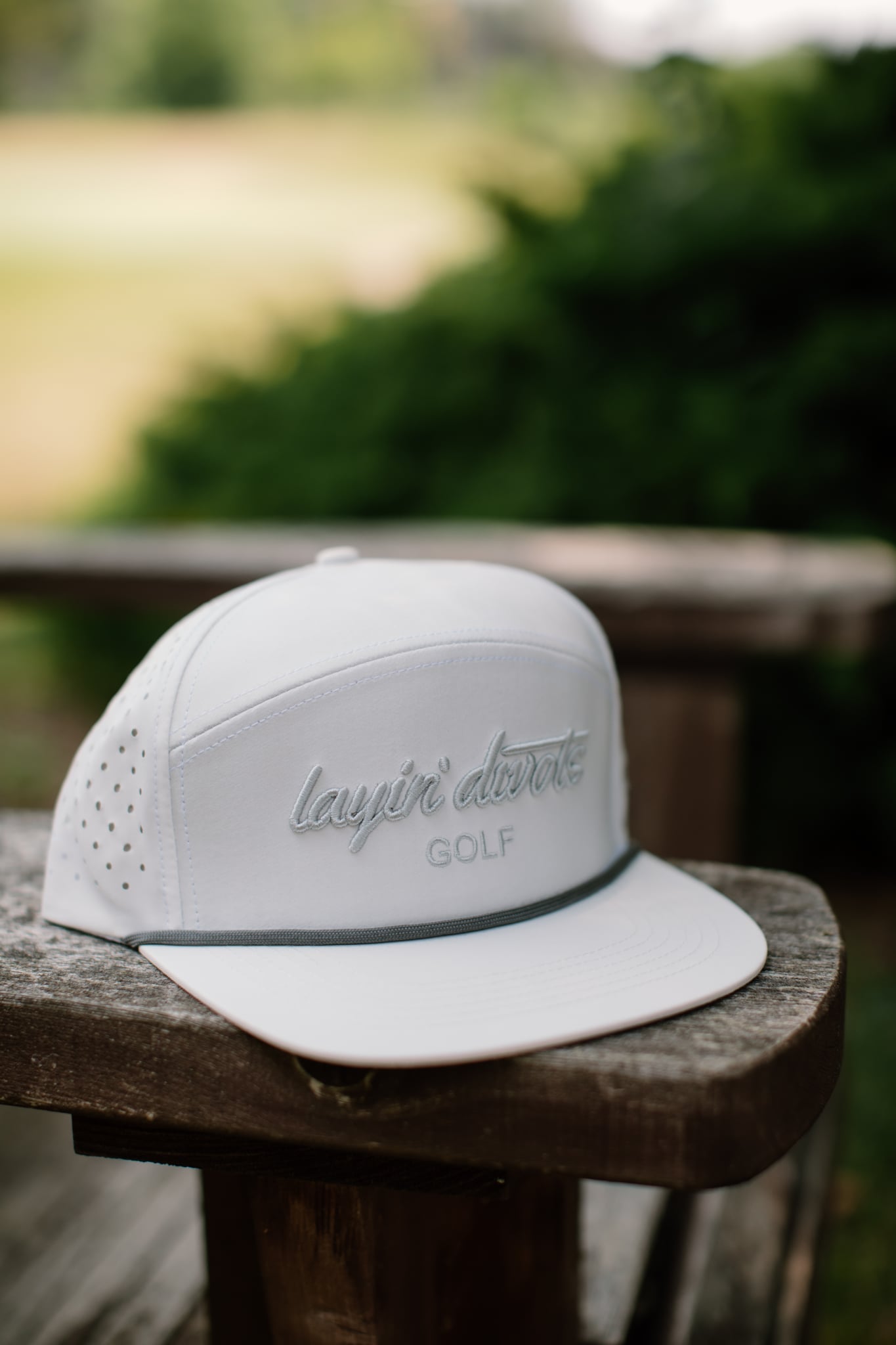 White & Silver Rope Hat