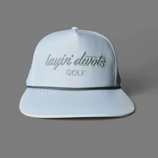 White & Silver Rope Hat